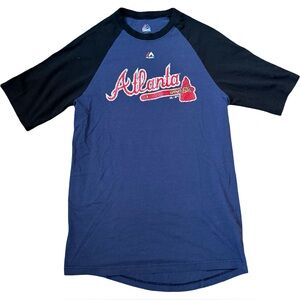 Atlanta Braves Majestic Cooperstown Raglan Tee ⚾️ | M